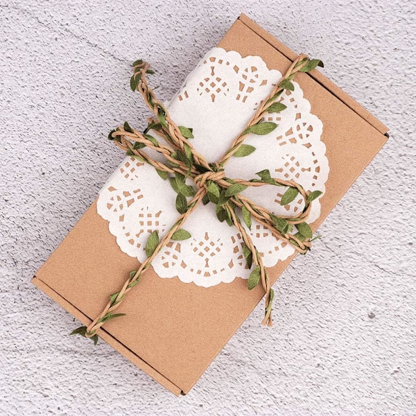 20m Naturlig Rattan Tau, Kunstig Blad Tau, DIY Kunstig Blad