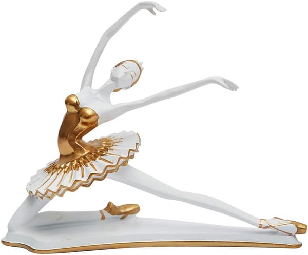Ballerina Statue Skulptur Danser Kvinde Figur Gave Polyresin