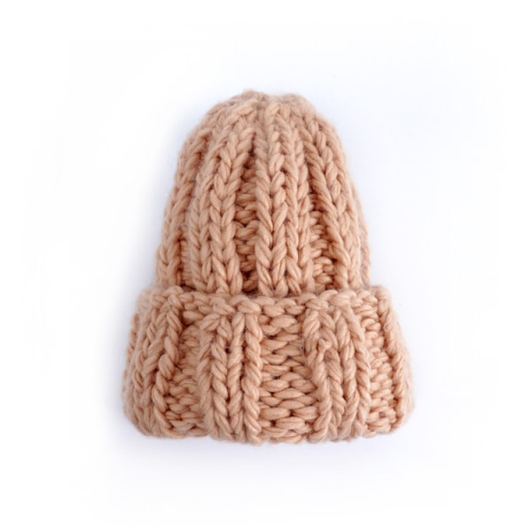 Women's winter warm knitted hat solid colour wool cap warm ear pr