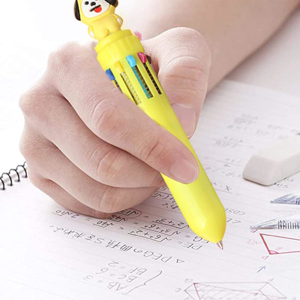 8 färgade kullagerpennor Färgade kullagerpennor för kontor, skola, h