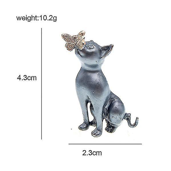 Dww-emalj Katt Och Fjärilsbroscher För Dammode Anima DXGHC