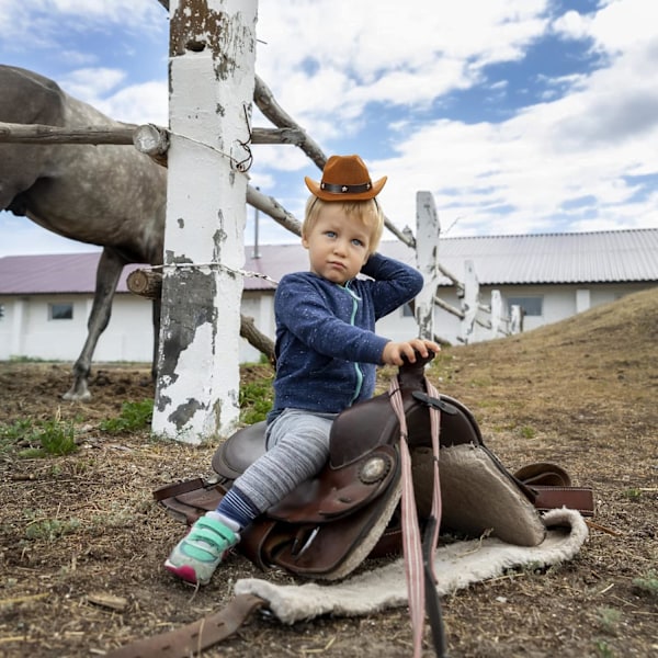 6 st Cowboy Hat Huvudband Mini Cowgirl Hat Huvudband Cowgirl Kostym Tillbehör för Kvinnor Män Vuxna Western Fest Tillbehör