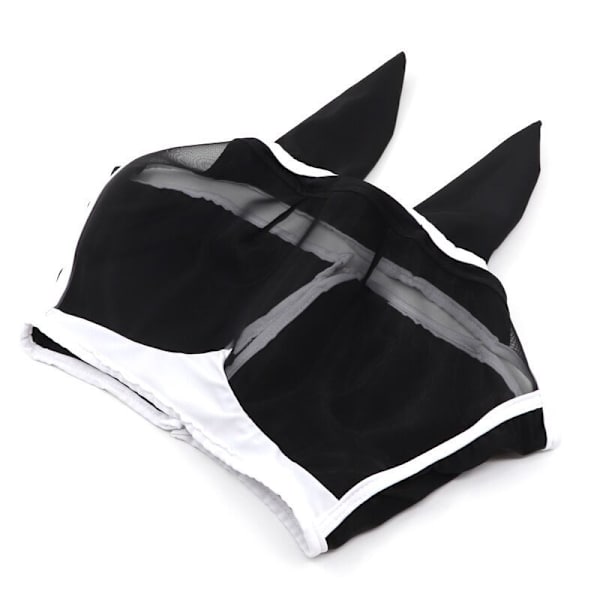 FINMASK Fly Mask med Näsfrans (Full, Svart)