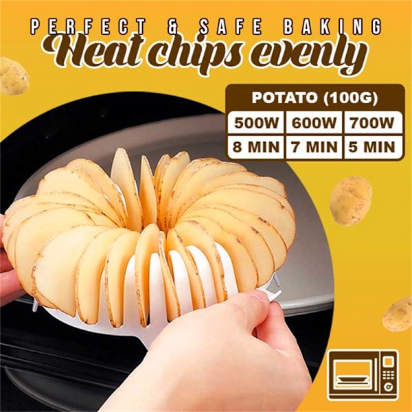 Mikrovågsugnschipstillverkare Hemmagjord Panställ Krispiga Potatischips