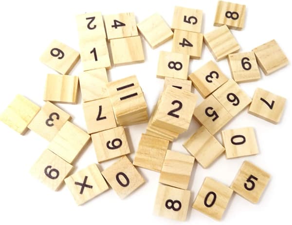 100 stk Træ Scrabble Fliser Tal Symboler Fliser til Håndværk Pro