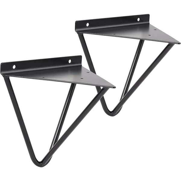 2-pack Hyllfästen för Hemmet, Tunga Triangulära Metallhyllor
