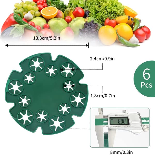 Set med 6 stöd för bambustjälkar, klätterväxter, tomatplantor