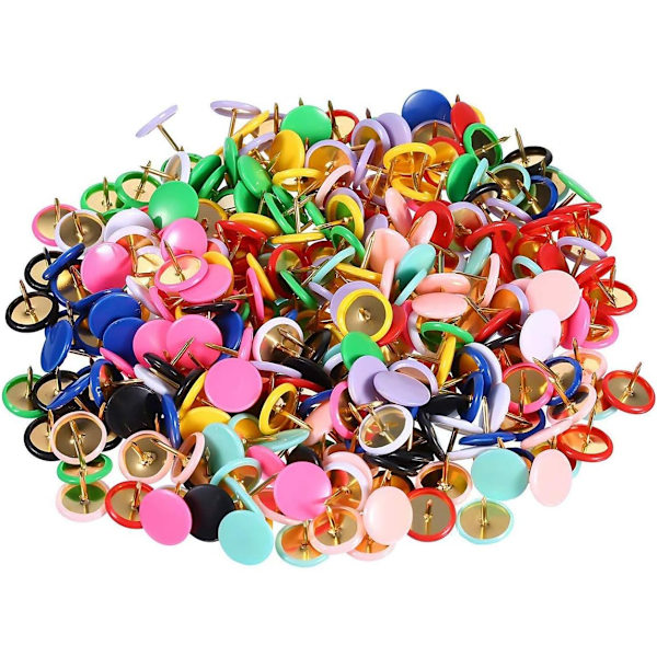 300 stk. Dekorative Push Pins Runde Tommelknapper Forskellige Farver