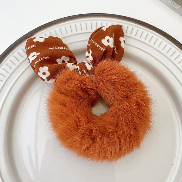 4 stk Søte Gummibånd Elastiske Fluffy Hestehaleholder Hårbånd La