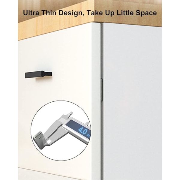 Magneettiset Lukot Jiayi 6 kpl Erittäin Ohut Magneetit Liimattaviin Kaappeihin