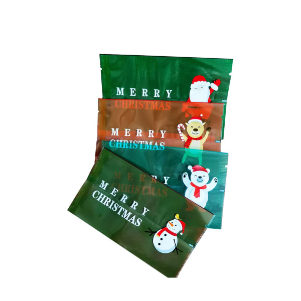 200 Christmas cookies candy packaging bags 7 * 12 cute Santa Clau