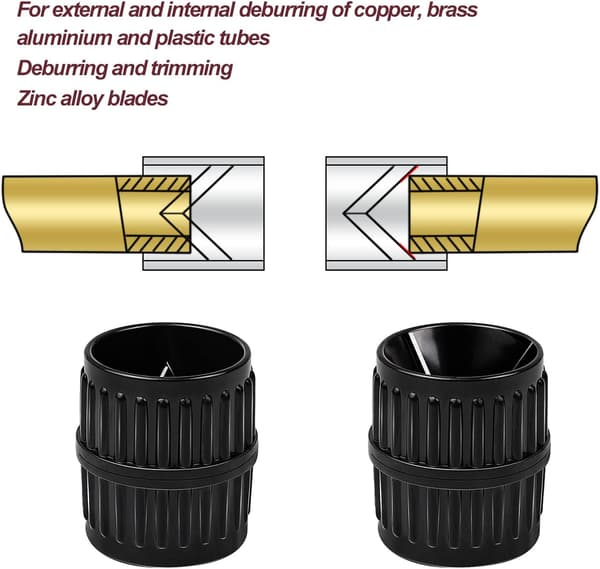 2-i-1 Kopparavfasare - Röravfasare, Universal 5-40mm Invändig