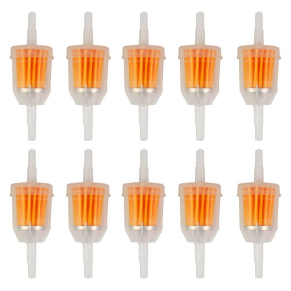 10-pack Universal Gas Inline Bränslefilter för Motorcykel ATV Q
