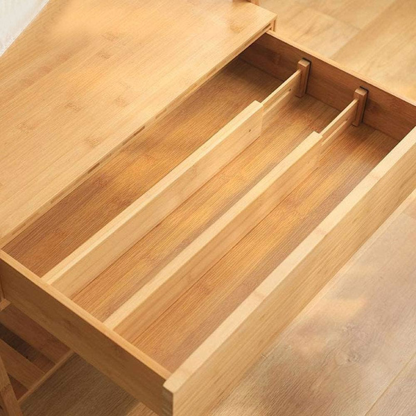 6 kpl Bambu Laatikon Jakajia, Säädettävät Laatikon Järjestäjät, Laajennettavissa