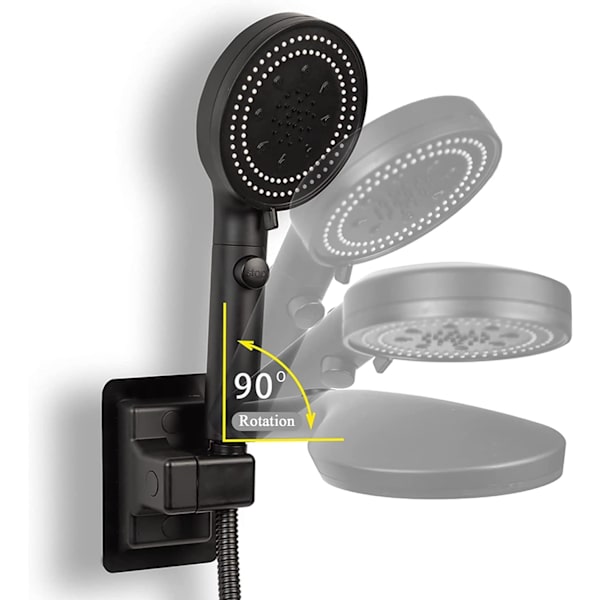 Svart - 1 stk Dusjhodeholder, Universal Dusjhodeholder DXGHC
