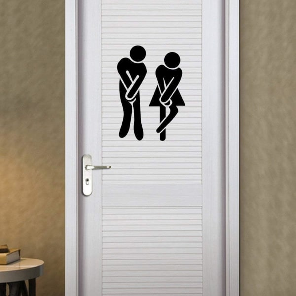 DIY Avtakbar Mann Kvinne Toalett Bad WC Skilt, Dør Ac