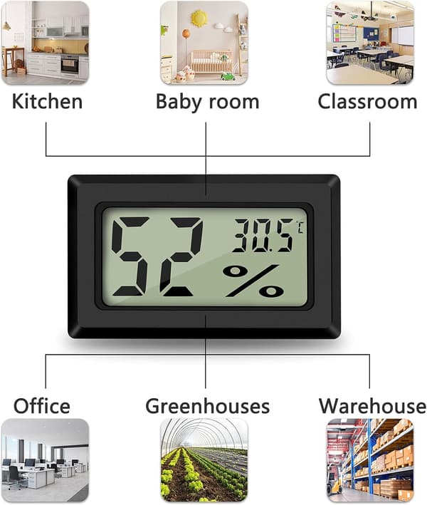 Mini Digital LCD Termometer Hygrometer Temperatur Fuktighet -
