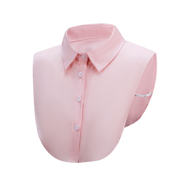 2 stycken rosa falsk krage avtagbar halvskjorta för kvinnor falsk