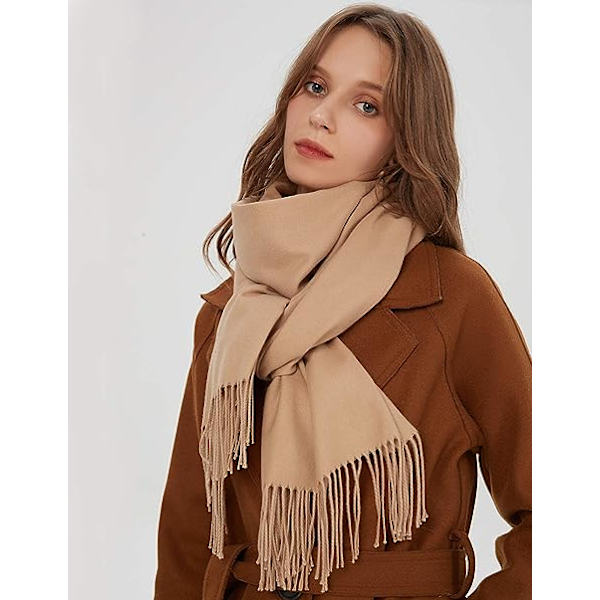 Sjal til Kvinder og Mænd - Pashmina Shawl Wrap til Efterår/Vinter - Bryllupssjal