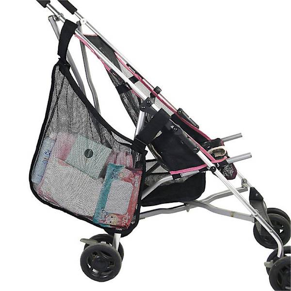 Side Sling Opbevaringstaske, Universal Pasform Barnevogns Mesh Cargo Net Og