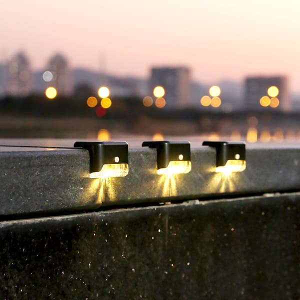5-pack Sol-drivna Däcklampor, Trappstegslampor Vattentäta LED-lampor