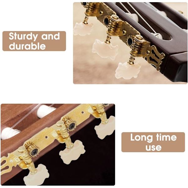 3+3 Klassiska Gitarr Stämknappar Mekaniska Stämmare, Ersättning P