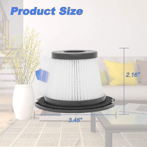 4-pack utbytbara HEPA-filter, kompatibla med Moosoo K DXGHC