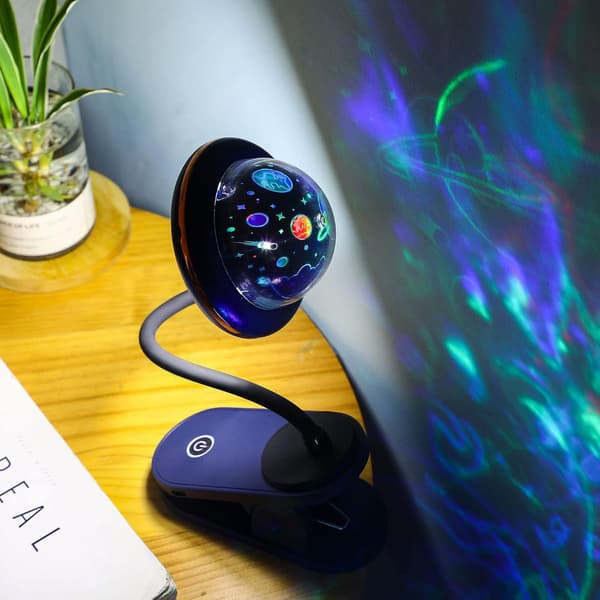 Børne skrivebordslampe med fleksibel hals, USB-opladning, LED Rea