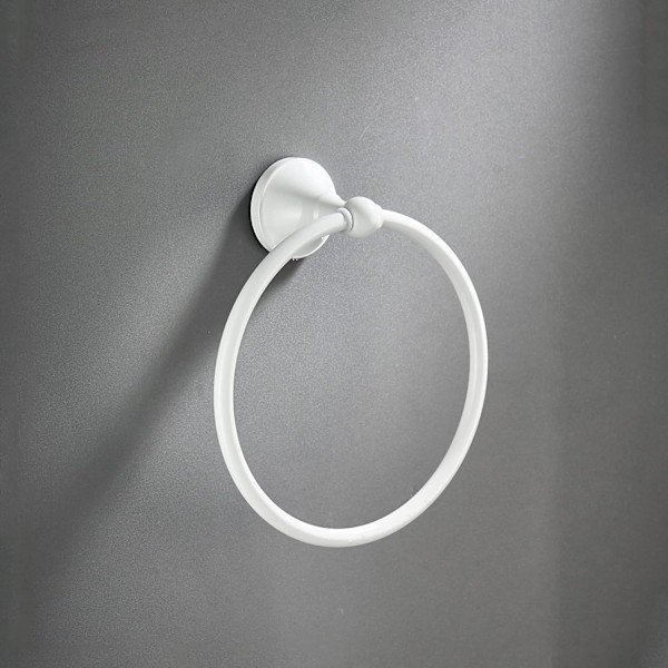 Hvid Håndklæde Ring, Messing Tekstil Ring Væghængt Badeværelses Tilbehør