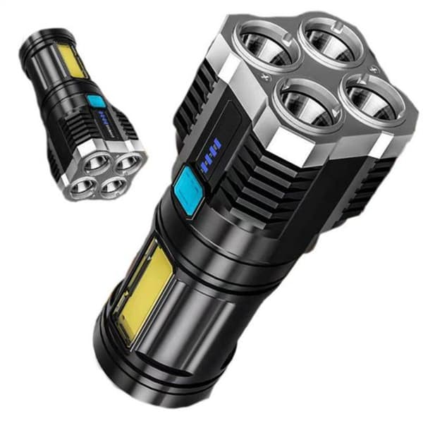 Super Kirkas 10000000lm Taskulamppu Led-Valo USB Latautuva Ta