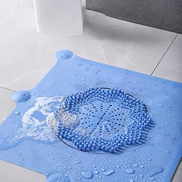 （Blå）Silikon Håndvask Filterpude - Badekar Håndvask Si Strainer Prop Hjem