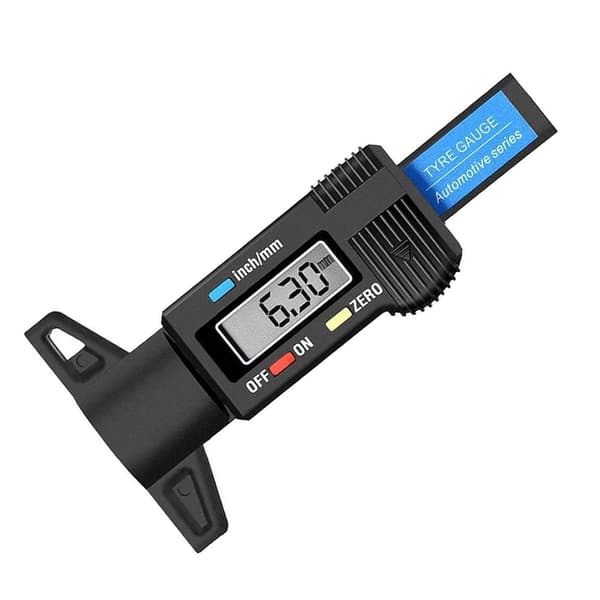 Digital Däckdjupmätare Skjutmått LCD 0-25,4 mm Digitalt Däckdjup