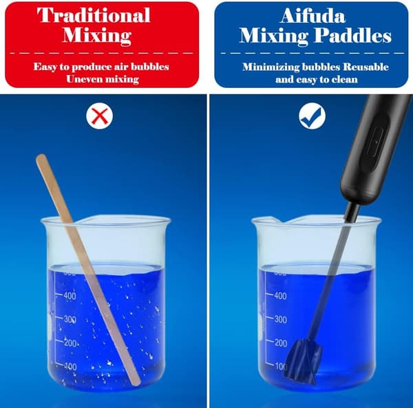 6-pack Återanvändbara Epoxyhartsblandningspaddlar för 1/4\" Borr
