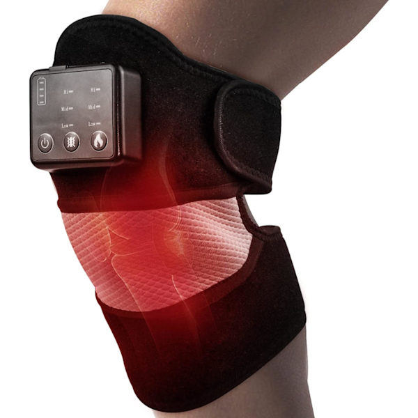 (1 ST) Uppvärmd Knä- och Axelmassagerare Smärtlindring, Värme och Vibration