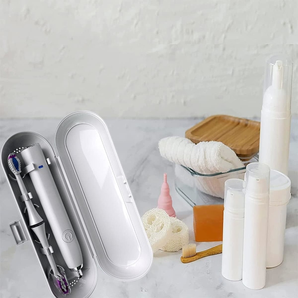 (White)2 pieces toothbrush case, electric toothbrush box, Travel