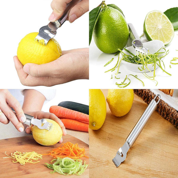 2-delad Frukt Skalare, Rostfritt Stål Citron Skalare, Citron Skalare