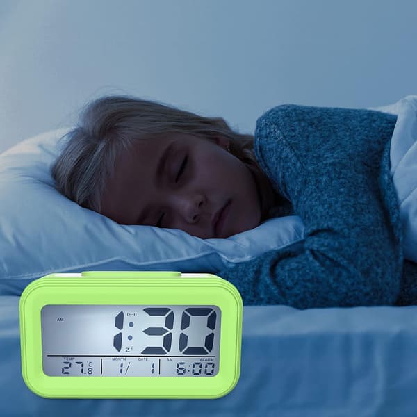 Digital väckarklocka, tyst batteridriven morgonväckarklocka