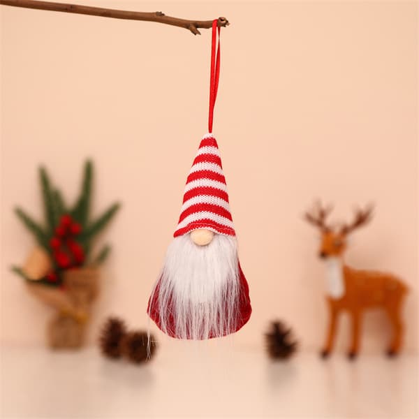 Tomte Julpynt Set om 8, Handgjorda Svenska Tomtar i Plysch