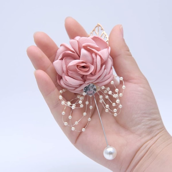 Rose Håndleds Corsage Boutonniere Sæt, Håndleds Blomst Corsage Wristlet