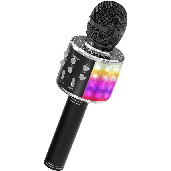Karaokemikrofon (svart) för barn, trådlös Bluetooth Karaoke Mi
