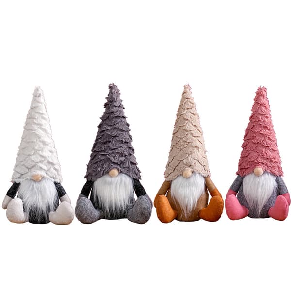 4-pack ansiktslösa tomtedockor för fönsterdisplay, juldekoration