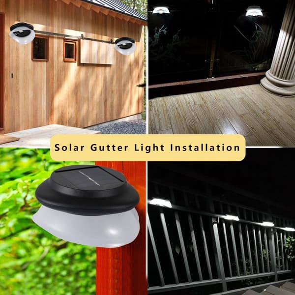 1 Pakke 9 LED Solcelletakrenner Lys, 100LM Vanntett Utendørs Solcelle