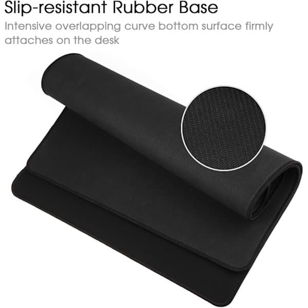 Stor musematte 600x300x3 mm | XL musematte | skrivebordsmatte/Gaming musematte | forbedret presisjon og hastighet | gumm,A