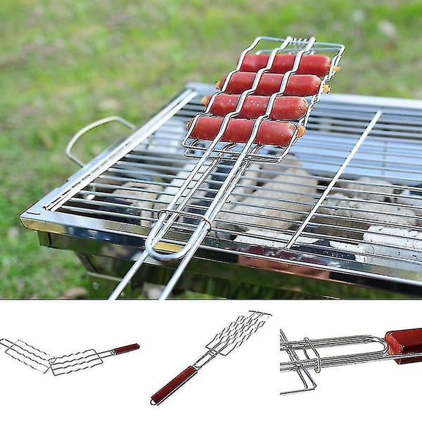 Grilltilbehør Grillværktøj Træ Bing pølseholdere Ba