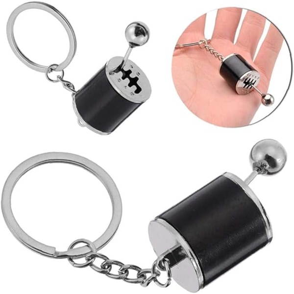 Metall Anti Stress Fob Bil 6 Nyckelring Växellåda Fidget Toy Racing Shi