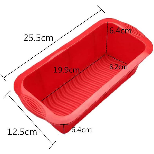 2 stk - Bakeware i silikon for brød og brødformer, rektangulær, ikke-klebende
