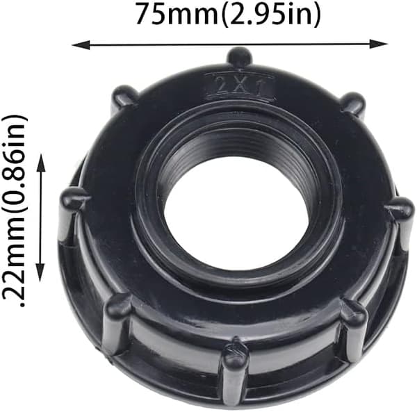 3 stk IBC Drain Tank Adapter Plast Vann Tank Lopp Adapter til
