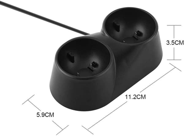 Dobbelt USB-oplader Dock Station Stativ Holder til PS4 VR Controller DXGHC
