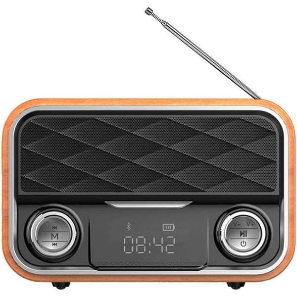 Bluetooth-retroradio AUX/FM-liitännällä, varmuuskopioradio antennilla, Cle