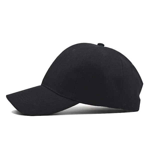 Polyester lett baseballcaps i ensfarget for par, buet skygge